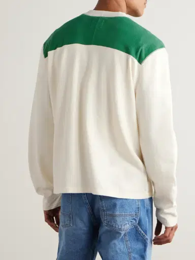 Drake's Two-Tone Cotton-Jersey T-Shirt - Men | Thumbnail 4 Drake's Two-Tone Cotton-Jersey T-Shirt - Men | Thumbnail 4