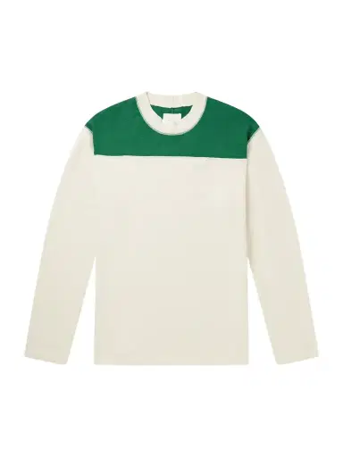 Drake's Two-Tone Cotton-Jersey T-Shirt - Men | Thumbnail 1 Drake's Two-Tone Cotton-Jersey T-Shirt - Men | Thumbnail 1