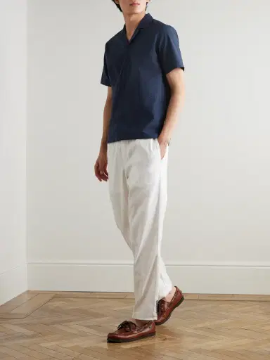 Orlebar Brown Maitan Camp-Collar Organic Cotton Seersucker Shirt - Men | Thumbnail 2 Orlebar Brown Maitan Camp-Collar Organic Cotton Seersucker Shirt - Men | Thumbnail 2