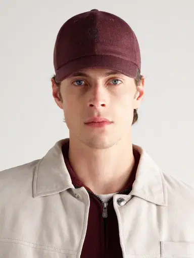 Brunello Cucinelli Logo-Embroidered Leather-Trimmed Wool-Flannel Baseball Cap - Men | Thumbnail 2 Brunello Cucinelli Logo-Embroidered Leather-Trimmed Wool-Flannel Baseball Cap - Men | Thumbnail 2