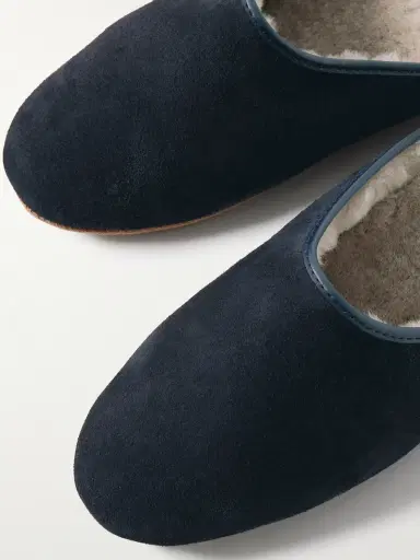 Derek Rose Shearling-Lined Suede Slippers - Men | Thumbnail 5 Derek Rose Shearling-Lined Suede Slippers - Men | Thumbnail 5
