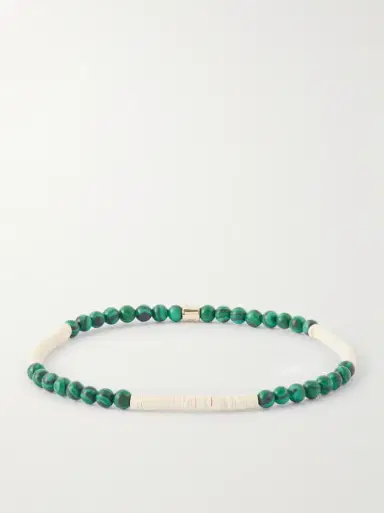 LUIS MORAIS 14-Karat Gold, Malachite and Onyx Beaded Bracelet - Men | Thumbnail 3 LUIS MORAIS 14-Karat Gold, Malachite and Onyx Beaded Bracelet - Men | Thumbnail 3