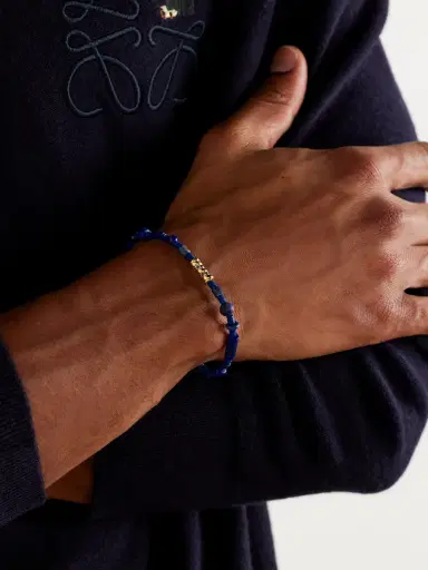 LUIS MORAIS 14-Karat Gold, Sapphire and Lapis Lazuli Beaded Bracelet - Men | Thumbnail 2 LUIS MORAIS 14-Karat Gold, Sapphire and Lapis Lazuli Beaded Bracelet - Men | Thumbnail 2