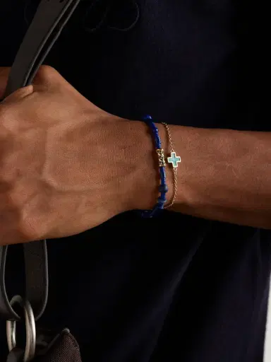 LUIS MORAIS 14-Karat Gold, Sapphire and Lapis Lazuli Beaded Bracelet - Men | Thumbnail 5 LUIS MORAIS 14-Karat Gold, Sapphire and Lapis Lazuli Beaded Bracelet - Men | Thumbnail 5
