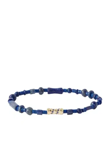 LUIS MORAIS 14-Karat Gold, Sapphire and Lapis Lazuli Beaded Bracelet - Men | Thumbnail 1 LUIS MORAIS 14-Karat Gold, Sapphire and Lapis Lazuli Beaded Bracelet - Men | Thumbnail 1