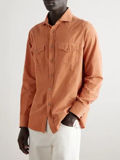 Brunello Cucinelli Cotton-Corduroy Western Shirt - Men | Thumbnail 3 Brunello Cucinelli Cotton-Corduroy Western Shirt - Men | Thumbnail 3