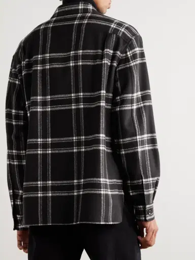 Ralph Lauren Purple Label Gable Checked Wool-Flannel Shirt - Men | Thumbnail 4 Ralph Lauren Purple Label Gable Checked Wool-Flannel Shirt - Men | Thumbnail 4