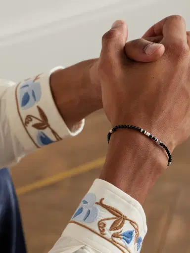 LUIS MORAIS 14-Karat Gold Onyx Beaded Bracelet - Men | Thumbnail 2 LUIS MORAIS 14-Karat Gold Onyx Beaded Bracelet - Men | Thumbnail 2
