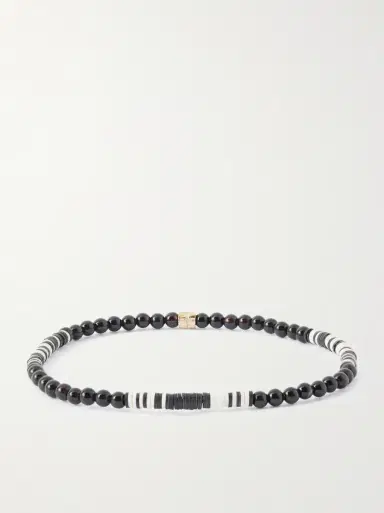 LUIS MORAIS 14-Karat Gold Onyx Beaded Bracelet - Men | Thumbnail 3 LUIS MORAIS 14-Karat Gold Onyx Beaded Bracelet - Men | Thumbnail 3