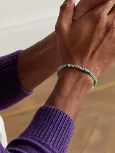 LUIS MORAIS 14-Karat Gold Green Aventurine Beaded Bracelet - Men | Thumbnail 2 LUIS MORAIS 14-Karat Gold Green Aventurine Beaded Bracelet - Men | Thumbnail 2