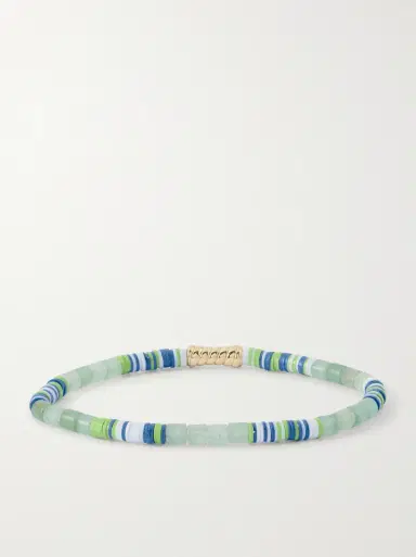 LUIS MORAIS 14-Karat Gold Green Aventurine Beaded Bracelet - Men | Thumbnail 3 LUIS MORAIS 14-Karat Gold Green Aventurine Beaded Bracelet - Men | Thumbnail 3