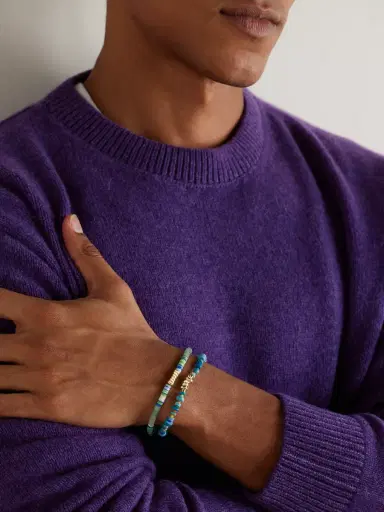 LUIS MORAIS 14-Karat Gold Green Aventurine Beaded Bracelet - Men | Thumbnail 5 LUIS MORAIS 14-Karat Gold Green Aventurine Beaded Bracelet - Men | Thumbnail 5