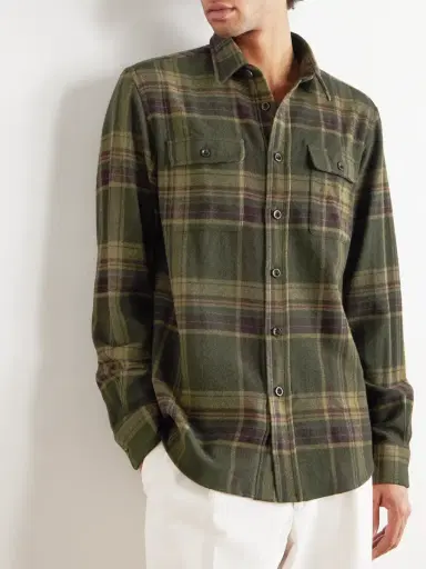Ralph Lauren Purple Label Cooper Checked Cashmere-Flannel Shirt - Men | Thumbnail 3 Ralph Lauren Purple Label Cooper Checked Cashmere-Flannel Shirt - Men | Thumbnail 3