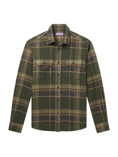 Ralph Lauren Purple Label Cooper Checked Cashmere-Flannel Shirt - Men | Thumbnail 1 Ralph Lauren Purple Label Cooper Checked Cashmere-Flannel Shirt - Men | Thumbnail 1
