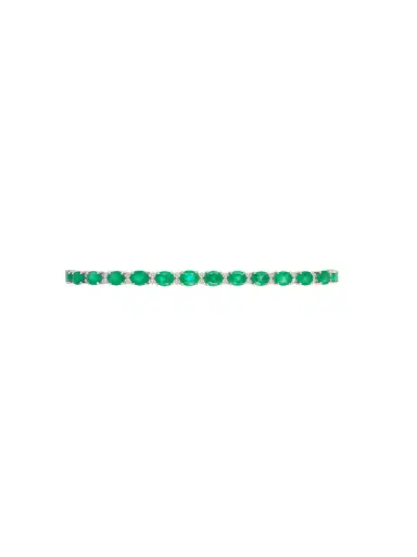 Wish Fine Jewelry 8.45ct Emerald Diamond 18K Gold Tennis Bracelet | Thumbnail 1 Wish Fine Jewelry 8.45ct Emerald Diamond 18K Gold Tennis Bracelet | Thumbnail 1
