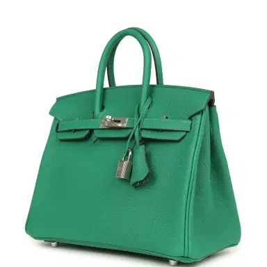 HERMÈS Hermes Birkin 25 Vert Vertigo Togo Palladium Hardware | Thumbnail 3 HERMÈS Hermes Birkin 25 Vert Vertigo Togo Palladium Hardware | Thumbnail 3