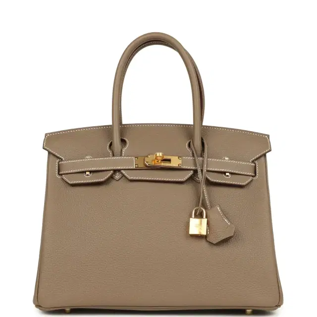 HERMÈS Hermes Birkin 30 Etoupe Togo Gold Hardware