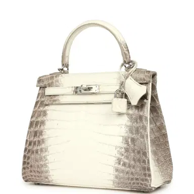 HERMÈS Hermes Kelly Retourne 25 Himalaya Niloticus Crocodile Palladium Hardware | Thumbnail 4 HERMÈS Hermes Kelly Retourne 25 Himalaya Niloticus Crocodile Palladium Hardware | Thumbnail 4