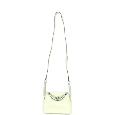 HERMÈS Hermes Mini Lindy Vert Fizz Swift and Matte Alligator Mississppiensis Touch Palladium Hardware | Thumbnail 2 HERMÈS Hermes Mini Lindy Vert Fizz Swift and Matte Alligator Mississppiensis Touch Palladium Hardware | Thumbnail 2