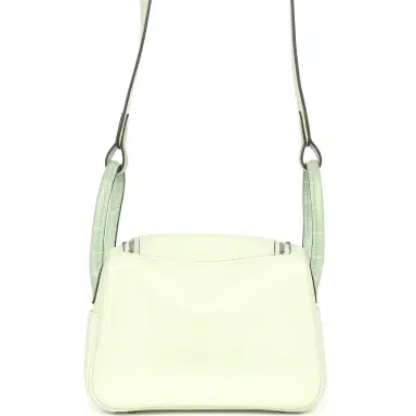 HERMÈS Hermes Mini Lindy Vert Fizz Swift and Matte Alligator Mississppiensis Touch Palladium Hardware | Thumbnail 6 HERMÈS Hermes Mini Lindy Vert Fizz Swift and Matte Alligator Mississppiensis Touch Palladium Hardware | Thumbnail 6