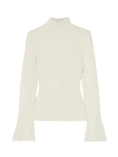 Proenza Schouler White Label Phyllis Striped Ribbed-knit Turtleneck Sweater | Thumbnail 1 Proenza Schouler White Label Phyllis Striped Ribbed-knit Turtleneck Sweater | Thumbnail 1