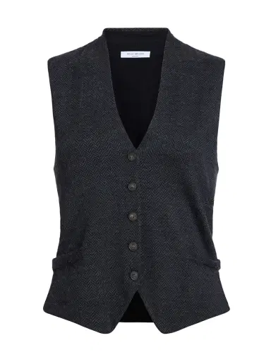 NELLS NELSON Dominique Knit Herringbone Gilet | Thumbnail 1 NELLS NELSON Dominique Knit Herringbone Gilet | Thumbnail 1
