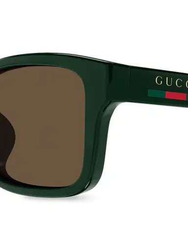 Gucci Men's Lines 57MM Rectangular Sunglasses - Green Brown | Thumbnail 4 Gucci Men's Lines 57MM Rectangular Sunglasses - Green Brown | Thumbnail 4