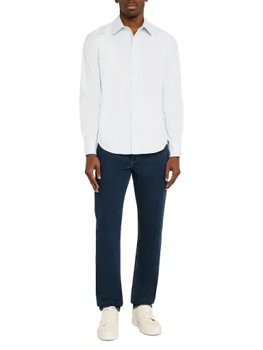 rag & bone Men's Tomlin Stretch-Cotton Dobby Shirt - Medium Blue | Thumbnail 2 rag & bone Men's Tomlin Stretch-Cotton Dobby Shirt - Medium Blue | Thumbnail 2
