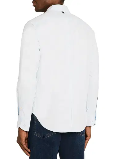 rag & bone Men's Tomlin Stretch-Cotton Dobby Shirt - Medium Blue | Thumbnail 4 rag & bone Men's Tomlin Stretch-Cotton Dobby Shirt - Medium Blue | Thumbnail 4