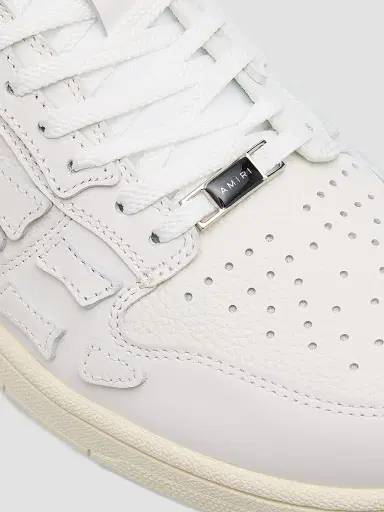 AMIRI Men's Skel Appliqué Leather Low-Top Sneakers - White - Size 8 | Thumbnail 4 AMIRI Men's Skel Appliqué Leather Low-Top Sneakers - White - Size 8 | Thumbnail 4