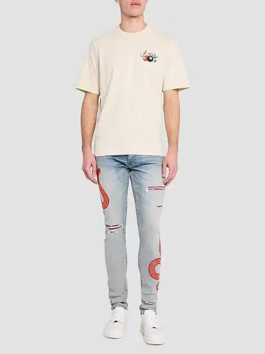 AMIRI Men's Skel Appliqué Leather Low-Top Sneakers - White - Size 8 | Thumbnail 6 AMIRI Men's Skel Appliqué Leather Low-Top Sneakers - White - Size 8 | Thumbnail 6