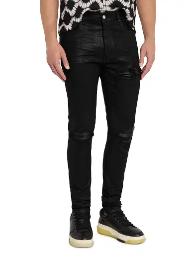 Amiri Men's MX1 Waxed Skinny Jeans - Black | Thumbnail 3 Amiri Men's MX1 Waxed Skinny Jeans - Black | Thumbnail 3