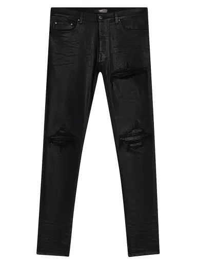 Amiri Men's MX1 Waxed Skinny Jeans - Black | Thumbnail 1 Amiri Men's MX1 Waxed Skinny Jeans - Black | Thumbnail 1