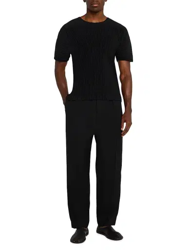 Homme Plissé Issey Miyake Men's Pleated Drop-Shoulder T-Shirt | Thumbnail 2 Homme Plissé Issey Miyake Men's Pleated Drop-Shoulder T-Shirt | Thumbnail 2