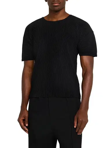 Homme Plissé Issey Miyake Men's Pleated Drop-Shoulder T-Shirt | Thumbnail 3 Homme Plissé Issey Miyake Men's Pleated Drop-Shoulder T-Shirt | Thumbnail 3