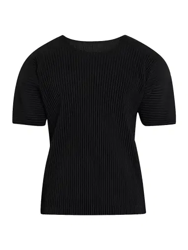 Homme Plissé Issey Miyake Men's Pleated Drop-Shoulder T-Shirt | Thumbnail 1 Homme Plissé Issey Miyake Men's Pleated Drop-Shoulder T-Shirt | Thumbnail 1