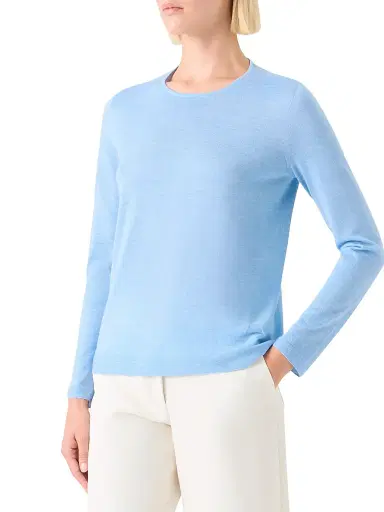 Akris Women's Fine Gauge Cashmere-Silk Sweater | Thumbnail 4 Akris Women's Fine Gauge Cashmere-Silk Sweater | Thumbnail 4