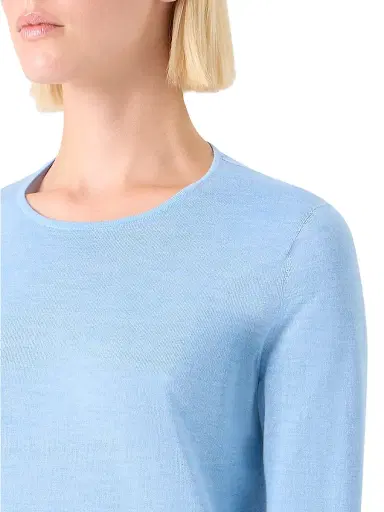 Akris Women's Fine Gauge Cashmere-Silk Sweater | Thumbnail 6 Akris Women's Fine Gauge Cashmere-Silk Sweater | Thumbnail 6