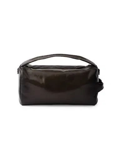 Prada Men's Antiqued Leather Shoulder Bag - Green | Thumbnail 5 Prada Men's Antiqued Leather Shoulder Bag - Green | Thumbnail 5