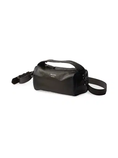 Prada Men's Antiqued Leather Shoulder Bag - Green | Thumbnail 4 Prada Men's Antiqued Leather Shoulder Bag - Green | Thumbnail 4