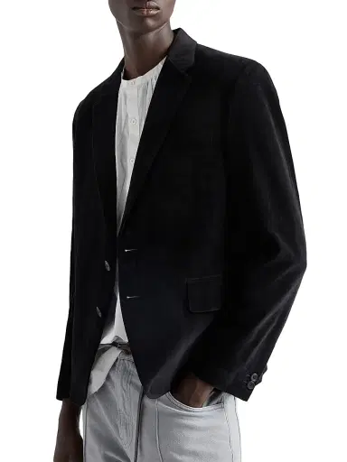 Prada Men's Single-Breasted Cotton Jacket - Black | Thumbnail 3 Prada Men's Single-Breasted Cotton Jacket - Black | Thumbnail 3