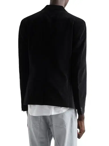 Prada Men's Single-Breasted Cotton Jacket - Black | Thumbnail 5 Prada Men's Single-Breasted Cotton Jacket - Black | Thumbnail 5