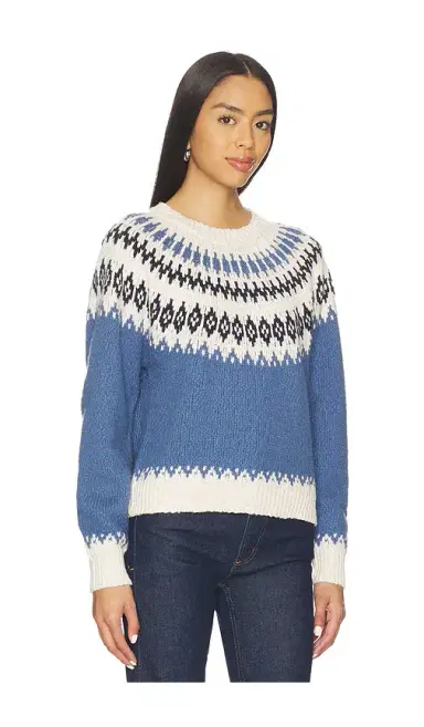 Autumn Cashmere Chunky Fair Isle Crew Sweater | Thumbnail 2 Autumn Cashmere Chunky Fair Isle Crew Sweater | Thumbnail 2