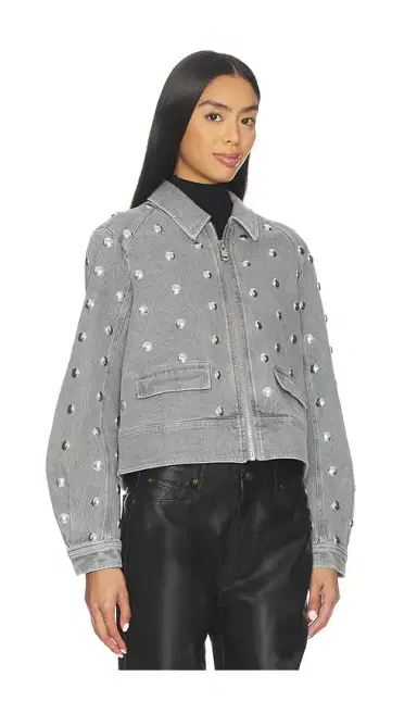 Cinq a Sept Studded Denim Harriet Jacket | Thumbnail 2 Cinq a Sept Studded Denim Harriet Jacket | Thumbnail 2