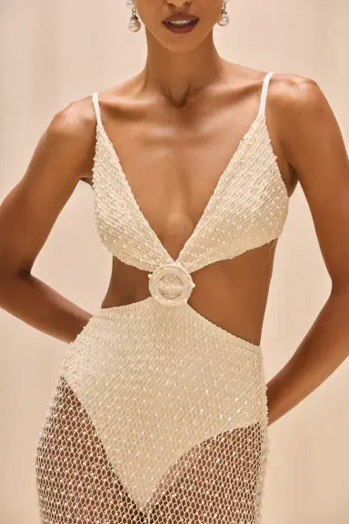 PatBo CROCHET BLOOM CUT OUT BEACH DRESS | Thumbnail 3 PatBo CROCHET BLOOM CUT OUT BEACH DRESS | Thumbnail 3