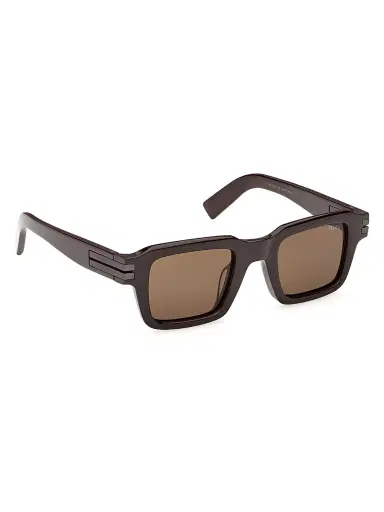 Zegna Men's 48MM Square Sunglasses - Dark Brown | Thumbnail 8 Zegna Men's 48MM Square Sunglasses - Dark Brown | Thumbnail 8