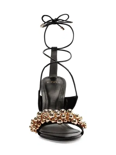 Alexandre Birman Women's Gia 100MM Bubble-Embellished Leather Sandals - Black | Thumbnail 4 Alexandre Birman Women's Gia 100MM Bubble-Embellished Leather Sandals - Black | Thumbnail 4