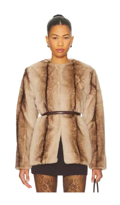 Line & Dot The City Faux Fur Jacket | Thumbnail 1 Line & Dot The City Faux Fur Jacket | Thumbnail 1