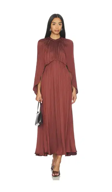 WeWoreWhat Halter Cape Midi Dress | Thumbnail 1 WeWoreWhat Halter Cape Midi Dress | Thumbnail 1