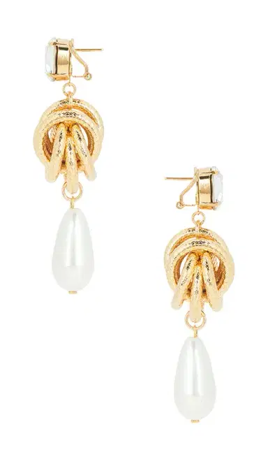 Anton Heunis Omega Clasp Oval Knot & Pendant Earrings | Thumbnail 2 Anton Heunis Omega Clasp Oval Knot & Pendant Earrings | Thumbnail 2